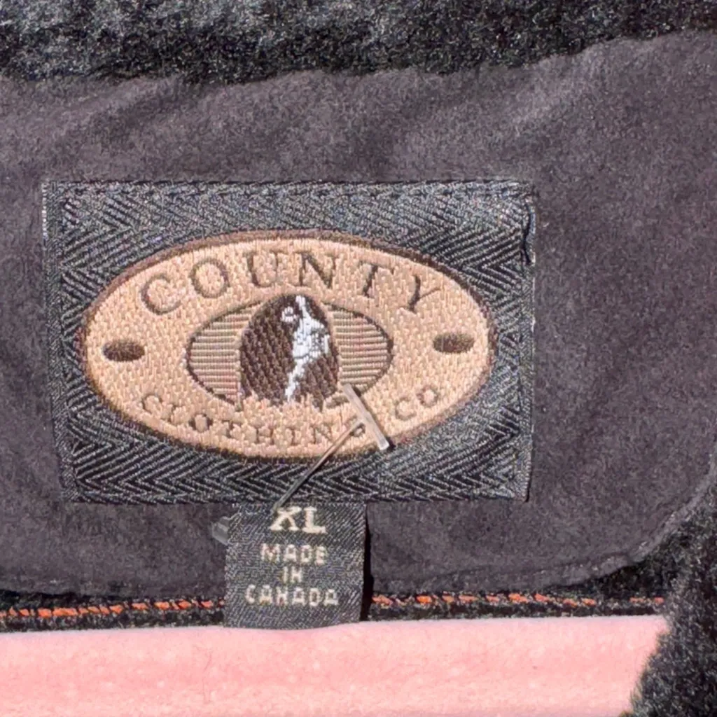 County Clothing Co. Orange & Black Full Zip Vest Women's XL - Image 3