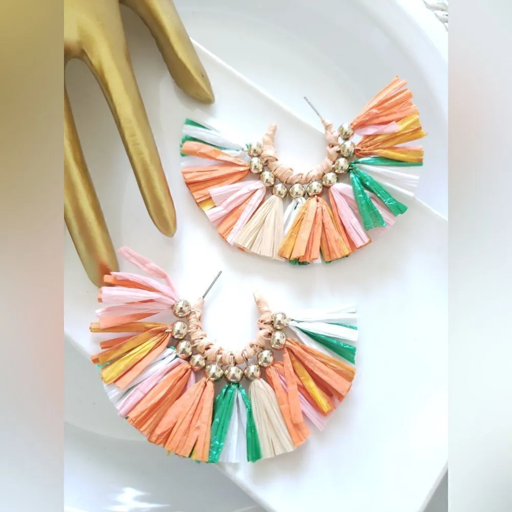 New! FP Emelie Raffia Earrings - Image 3