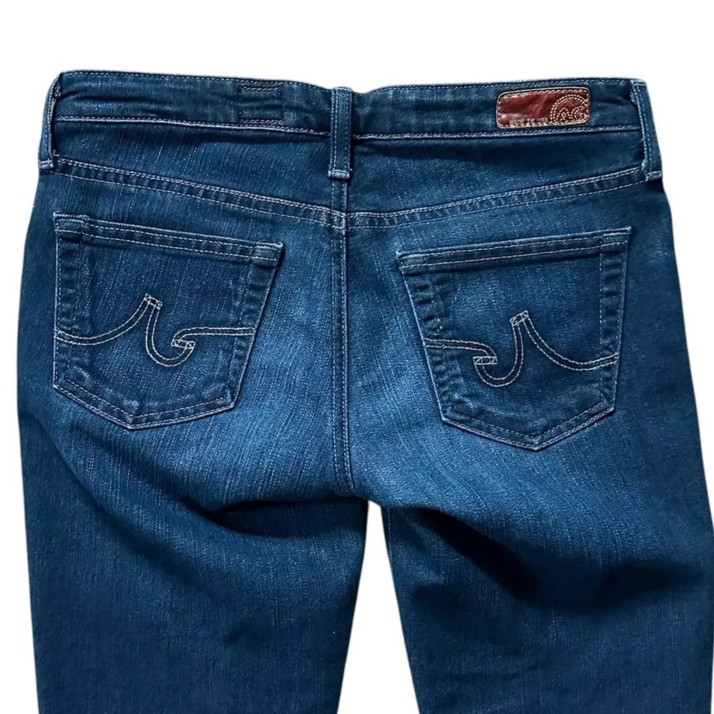 AG Adriano Goldschmied The Stilt Cigarette Low Rise Skinny Dark Denim Jeans 27R - Image 4