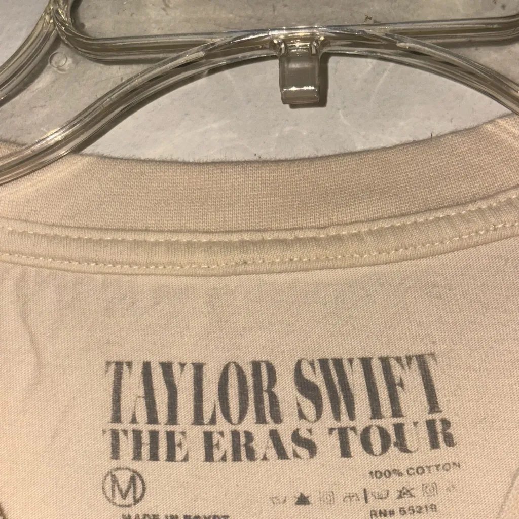 Taylor Swift  The Eras Tour Womens T-Shirt  Medium Cream Official Merch - Image 3