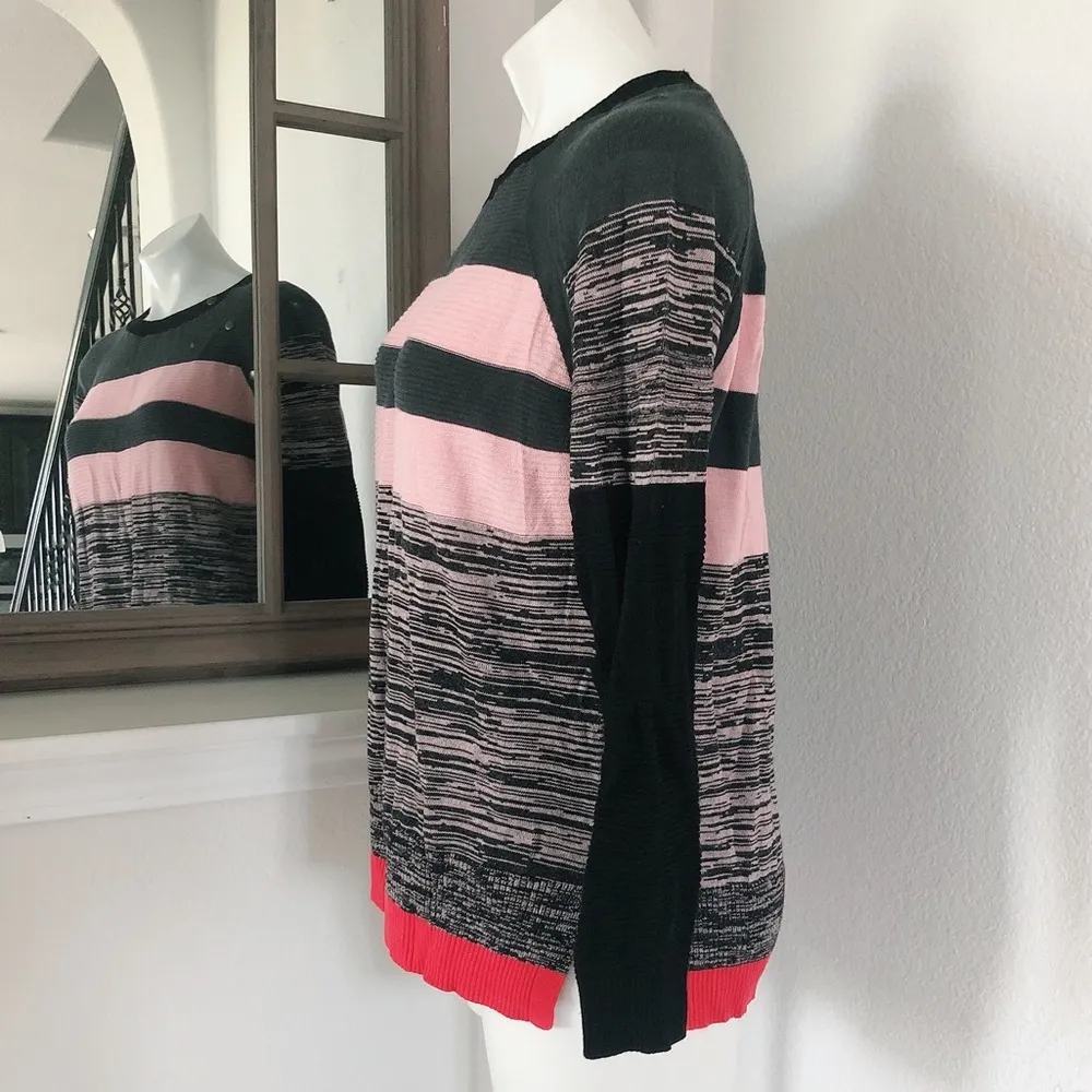 Next Sweater Block Stripes Crew Neck Pullover Size UK 16, US 12 - Image 4