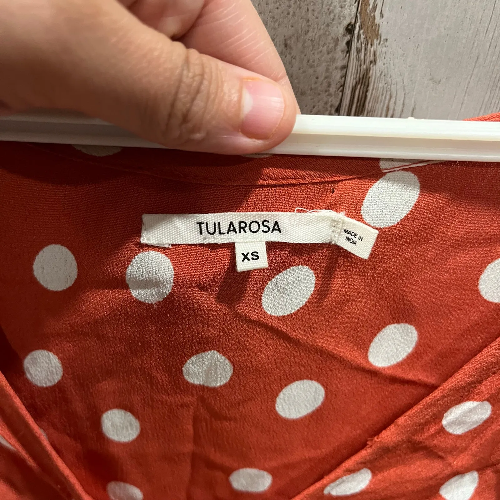 Tularosa Revolve Winnie Orange Polka Dot Flouncy Tie Top Sexy Girly Womens XS - Image 2