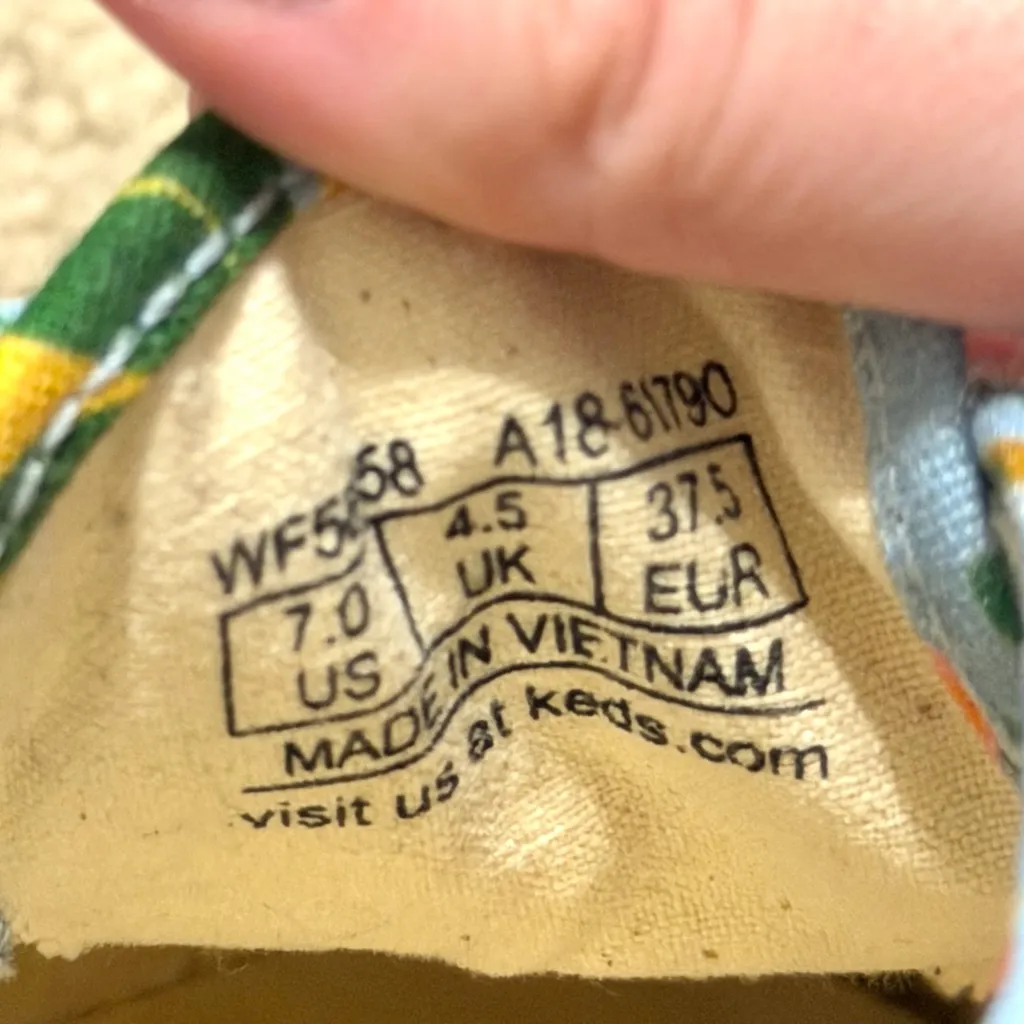 Keds Rifle Paper Co Champion sneakers, Lively Floral blue, size 7 - Image 6