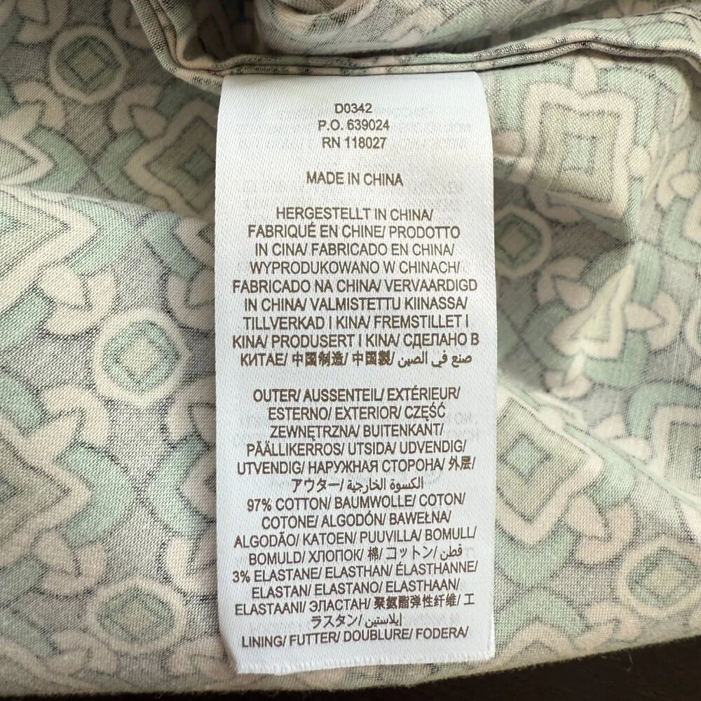 Boden Geometric Pattern Shift Mini Dress Womens 16/18R Green Short Sleeve Preppy Size undefined - Image 15