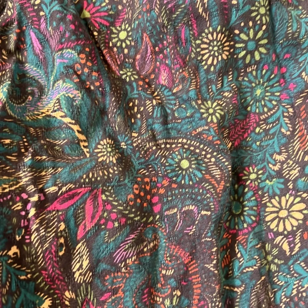 EVEREVE Ember Jumpsuit Floral Multicolor 3/4 Balloon Sleeve Waist Tie Size M - Image 5