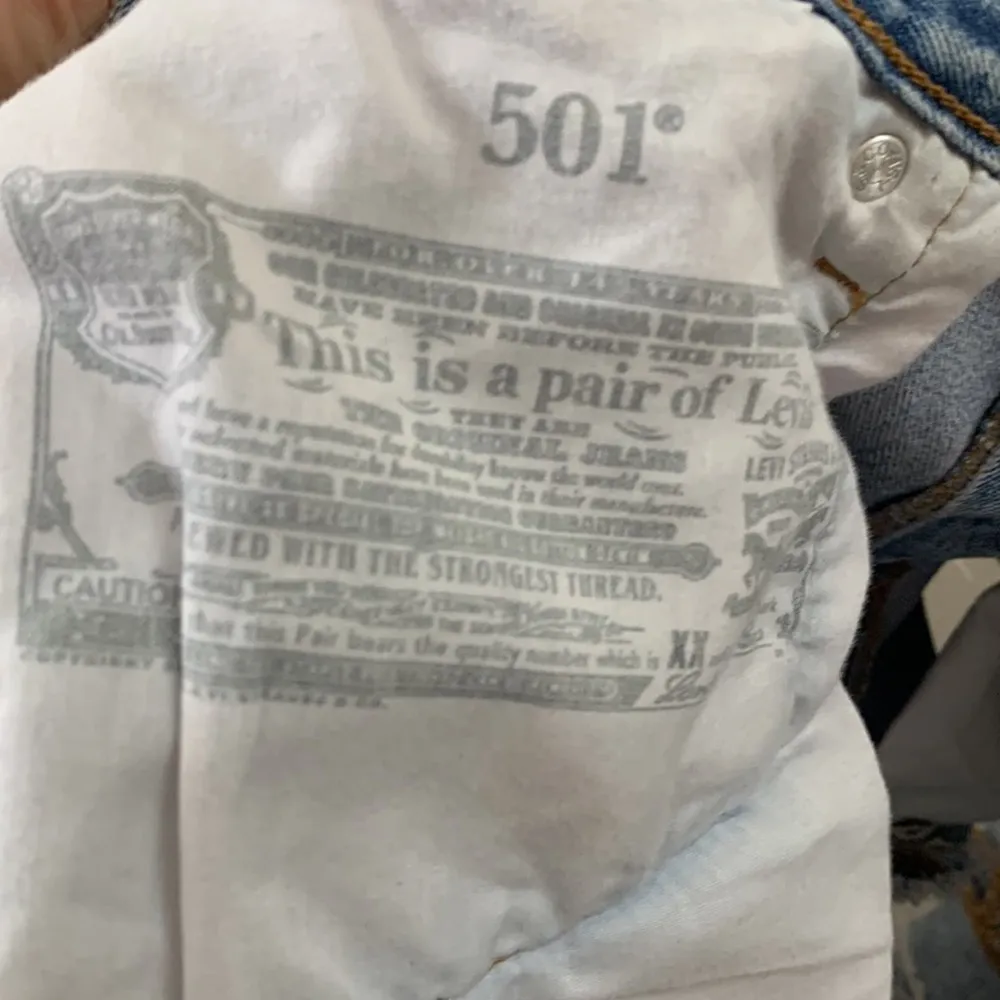 Levi’s 501 Button Fly High Waisted Cutoff Jean Shorts - Image 2