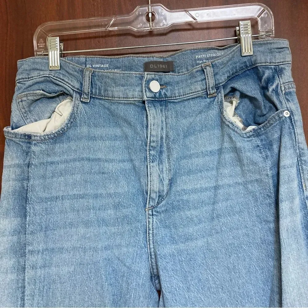 DL1961 DL Vintage Patti Straight Jeans in Powder Mixed Size 31 - Image 3