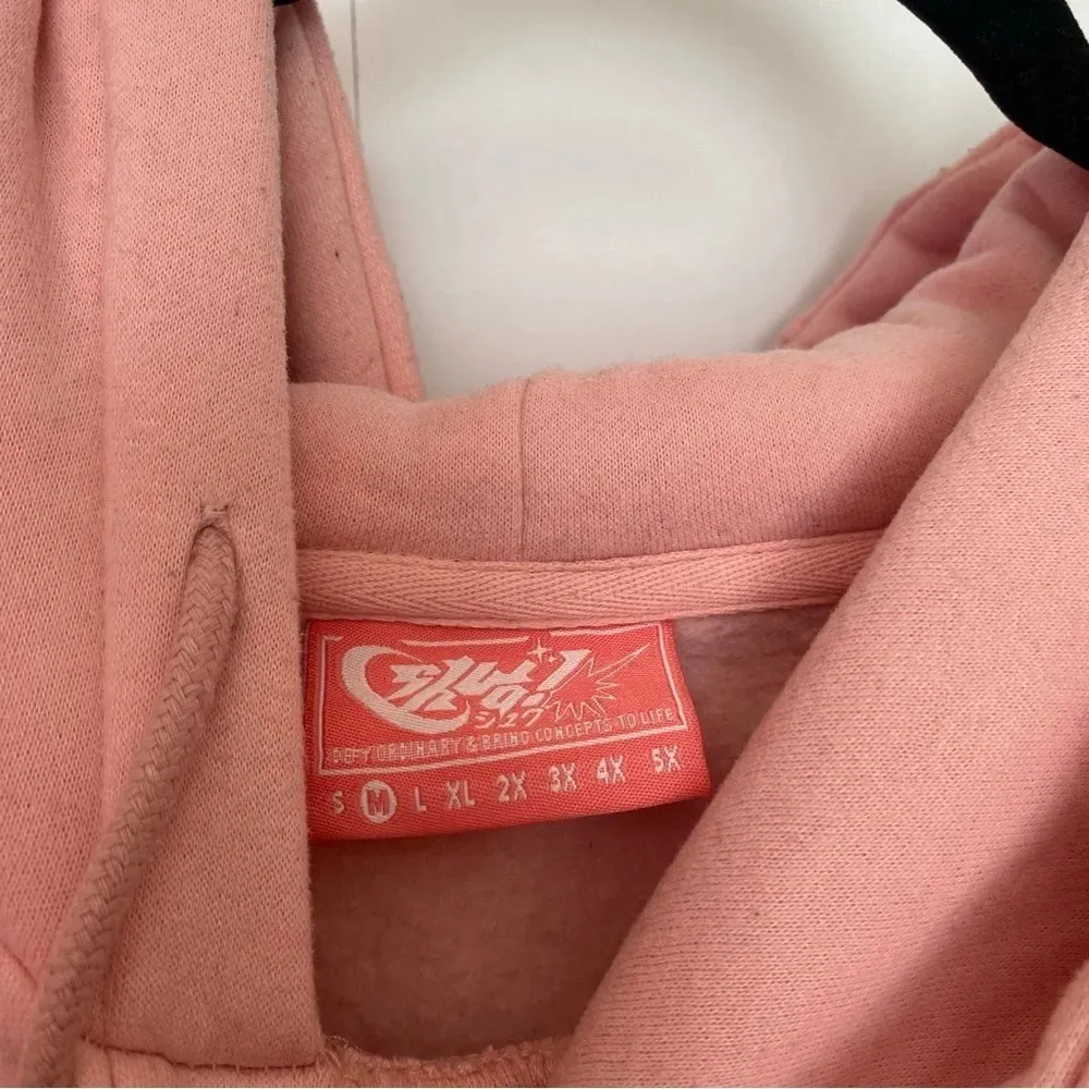 Moon may pink oversized‎ hoodie size M - Image 4