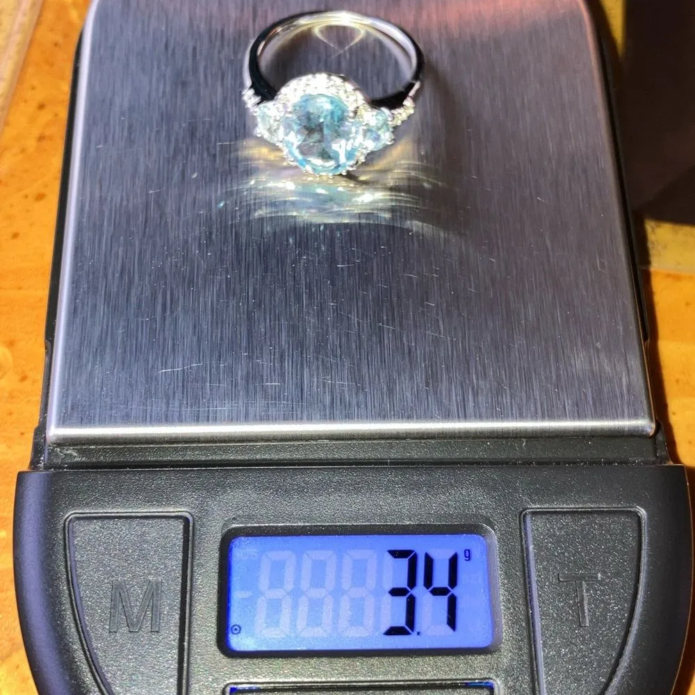 Sky Blue Topaz Sterling Silver Ring Size 7 - Image 9