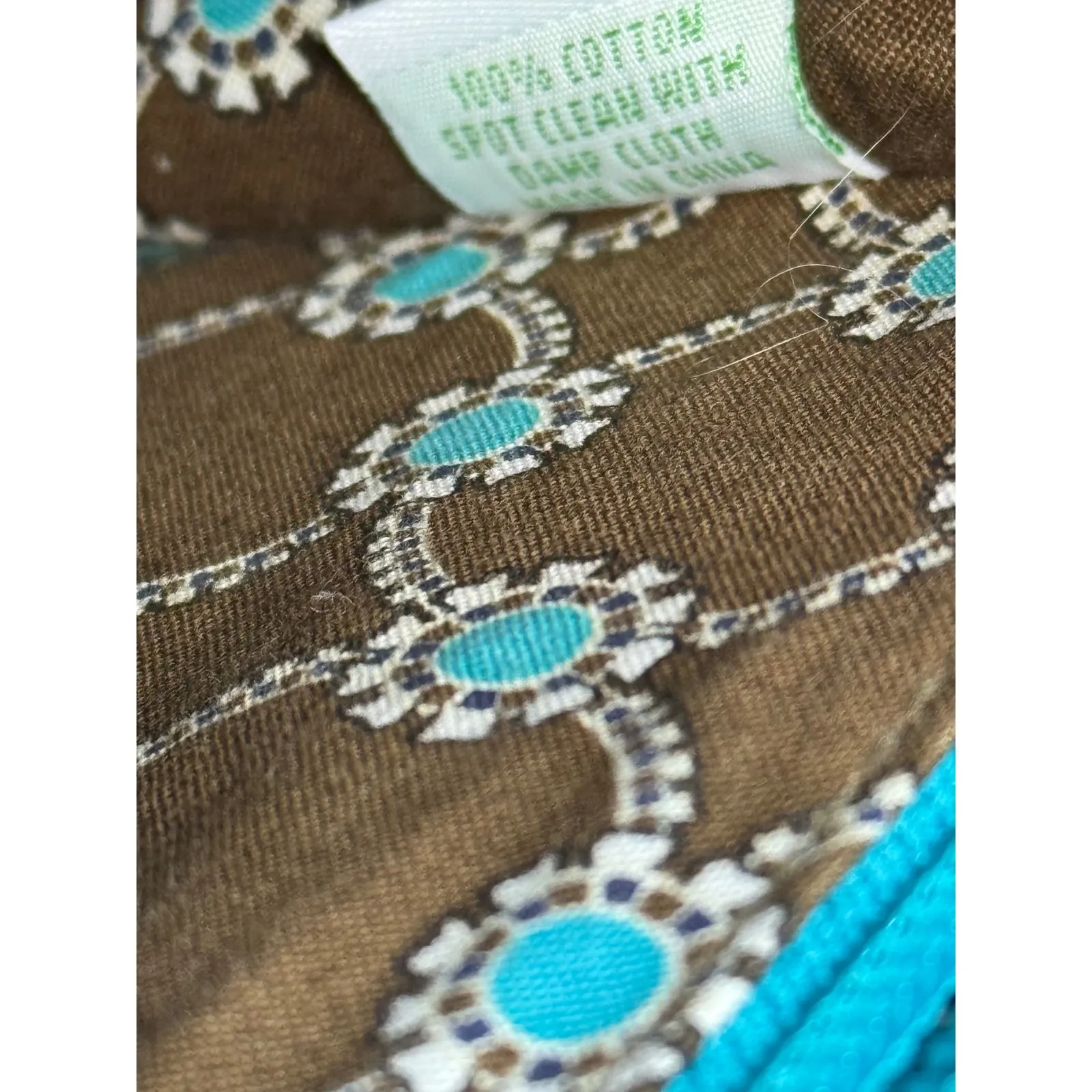 Vera Bradley Shoulder Bag Teal Paisley Pattern Flap Top Closure - Image 6