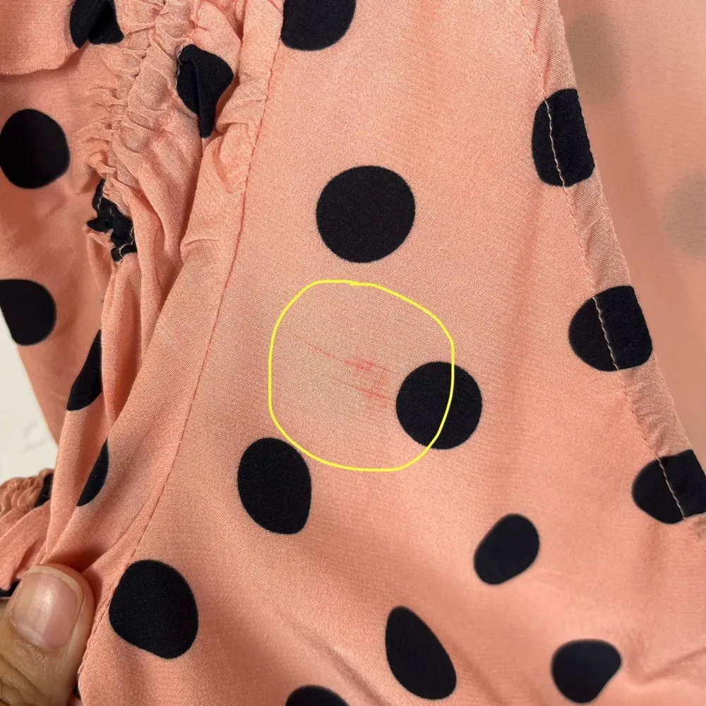 For Love & Lemons X REVOLVE Ruched Top in Beige Dot - Image 4