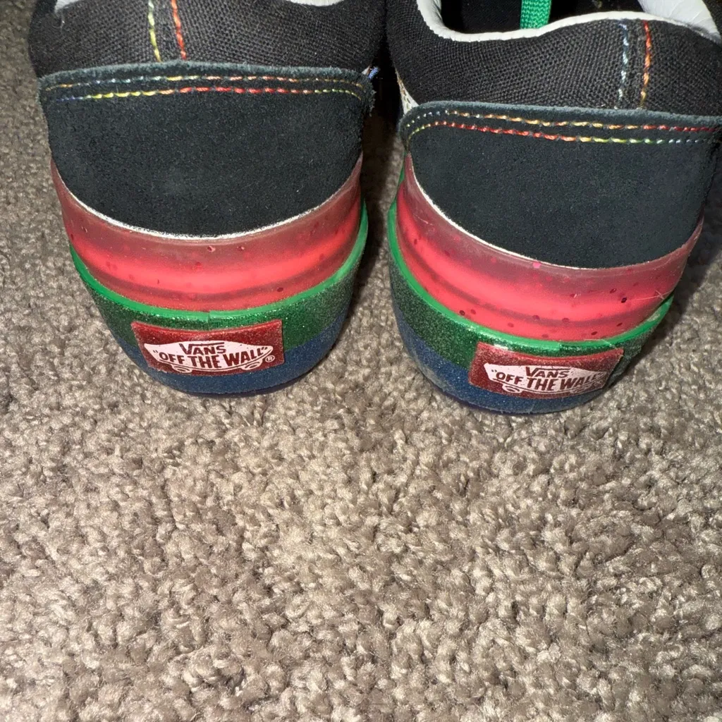 Vans Old Skool Black Stacked Glitter Sneakers - Image 5