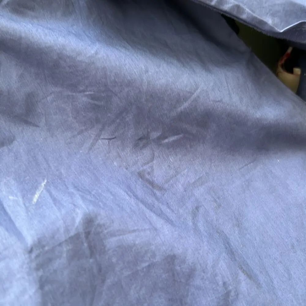 Parker embroidered cotton blue dress Medium mini one shoulder ruffle women M - Image 10