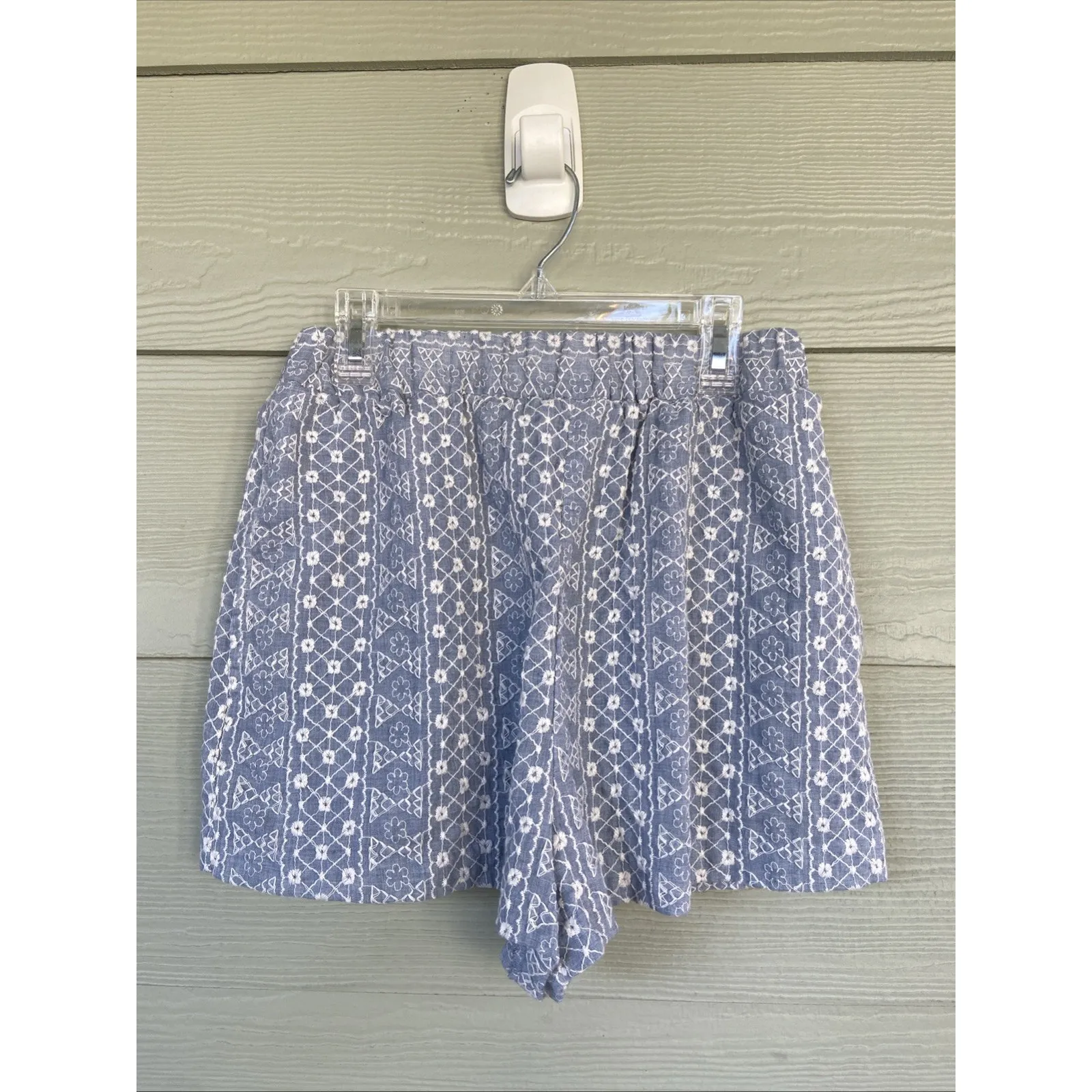 Zara Pull On Allover Embroidery Detail Festival Boho‎ Shorts Womens XS Pockets - Image 2