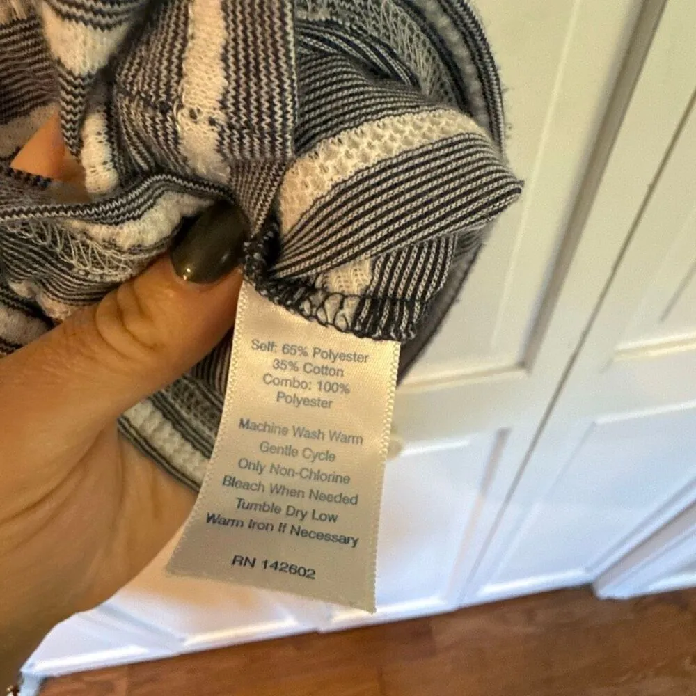 Sail to Sable grey and white striped crewneck shift nautical dress size xs - Image 6