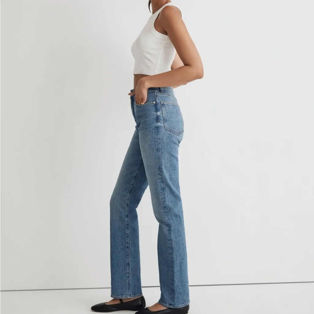 Madewell 90s Straight Enmore Wash High Rise Stretch Denim Jean 28 - Image 6
