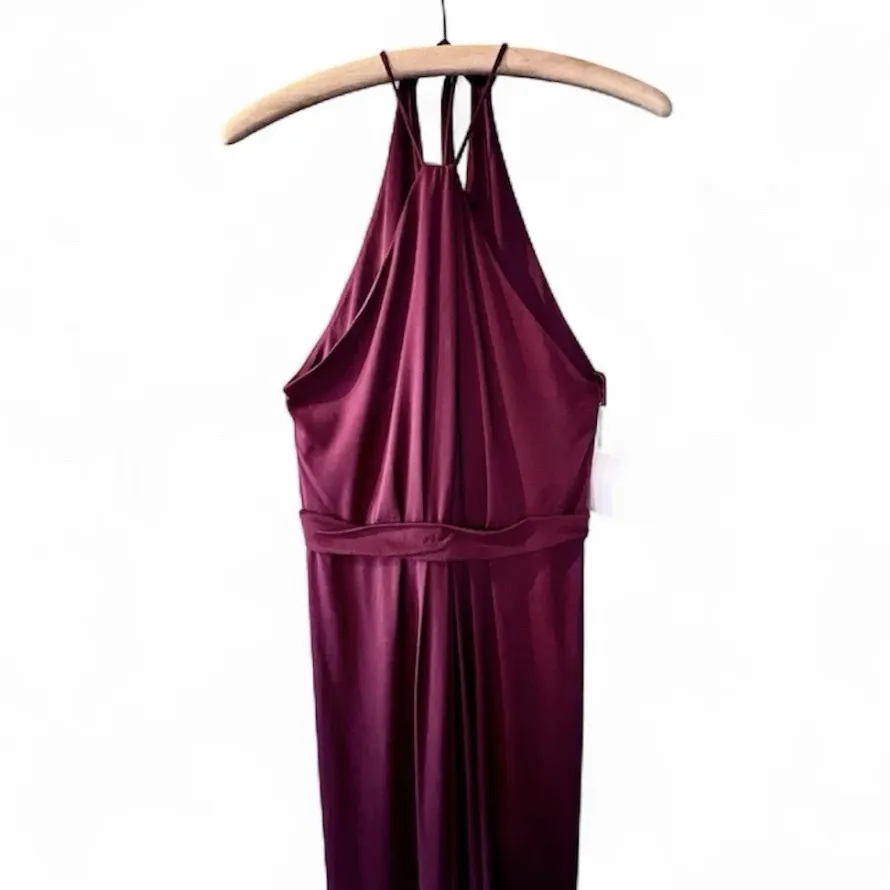 NWT Amsale COLBY GB008F Crimson Formal Gown Sz 10/12 Formal Dress Holiday Party - Image 4