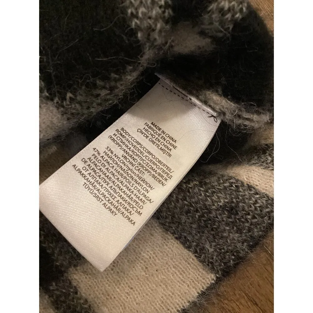 Polo Ralph Lauren Plaid Alpaca Blend mock neck Sweater jumper small new - Image 5