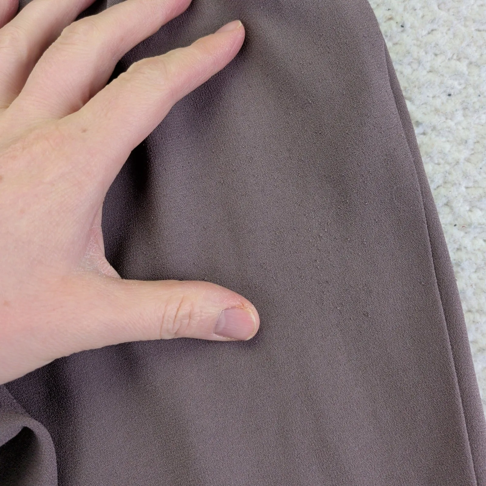 Aritzia Babaton Womens Size 10 Brown Beige Elastic Waist Pull On Trouser Pants - Image 3