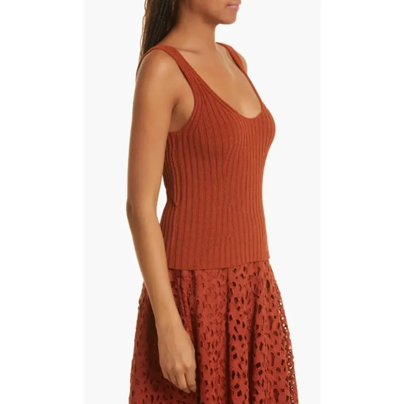 Vince Rib Tie Back Cotton Blend Tank Top‎ Size Medium NWT - Image 5