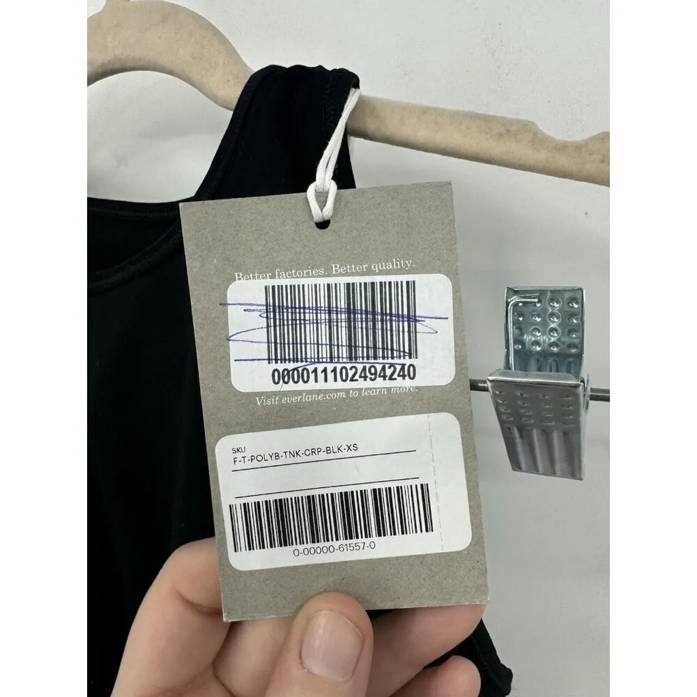 Everlane The‎ Perform Tank Top Black Sz XS Women's Athleisure Sleeveless NEW - Image 6