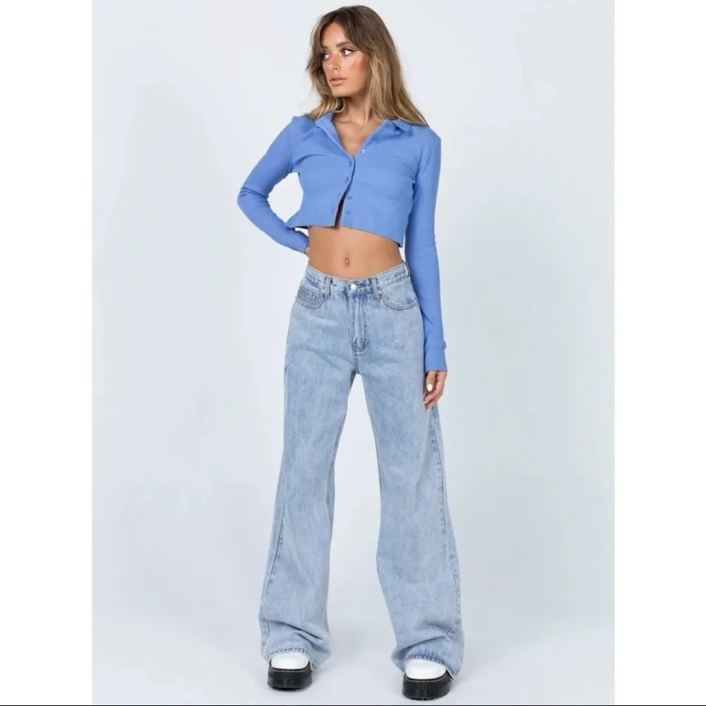 Princess Polly  Blue Downtown Top - Image 6