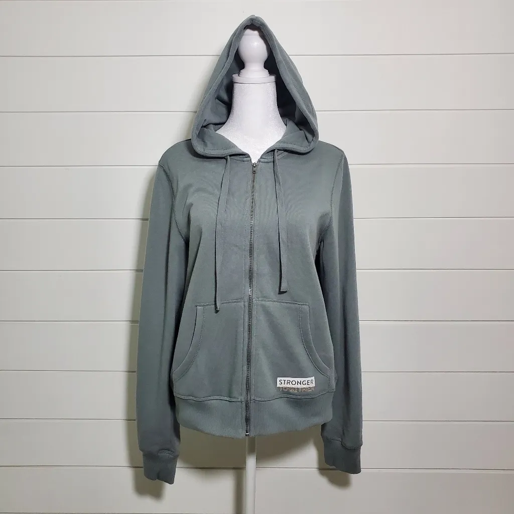 Peloton‎ Stronger Together Women's Gray Zip-up Hoodie. Size M - Image 3