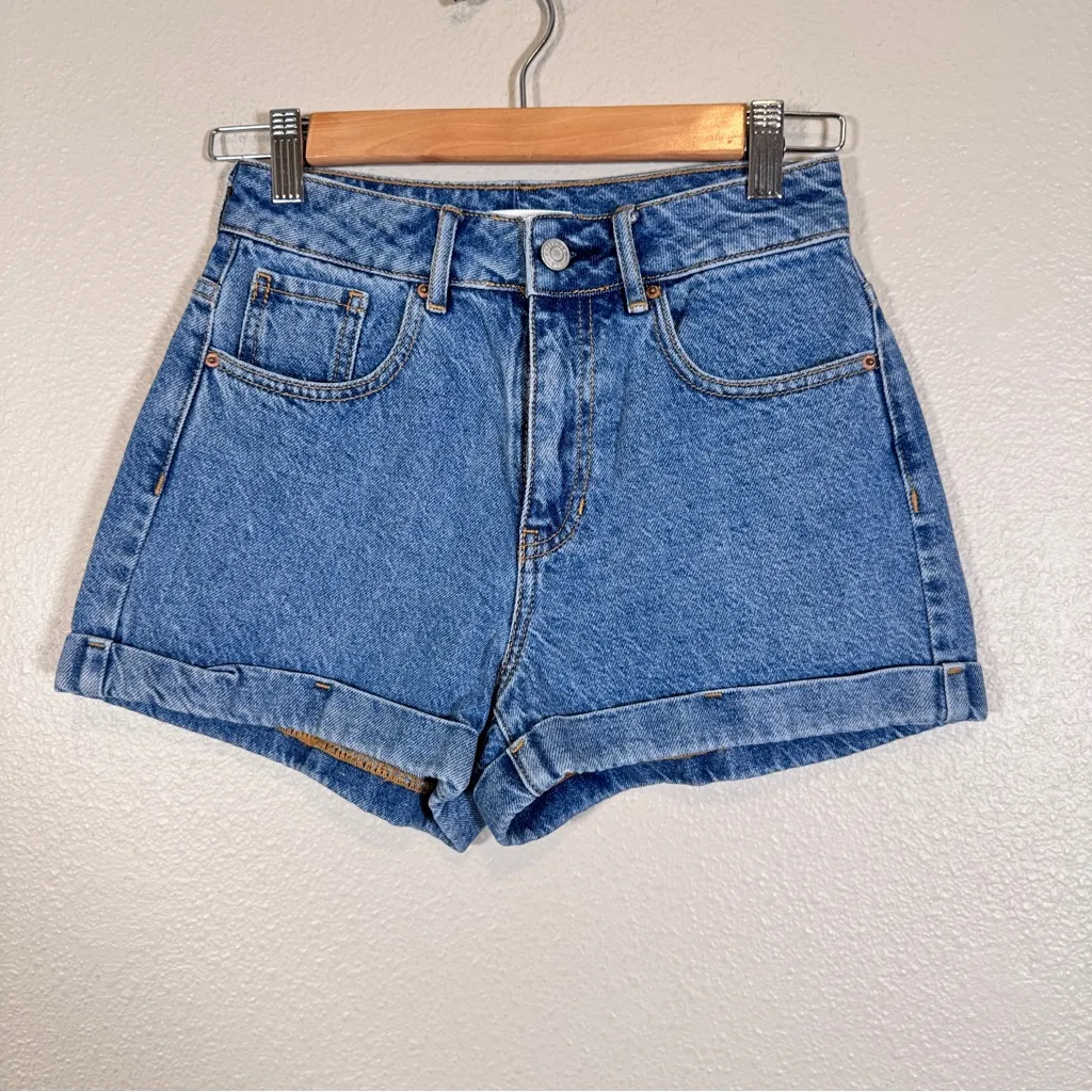 Pacsun Blue High Rise Mom Jean Shorts Womens 24 Denim Casual Beachy Summer Vaca - Image 11