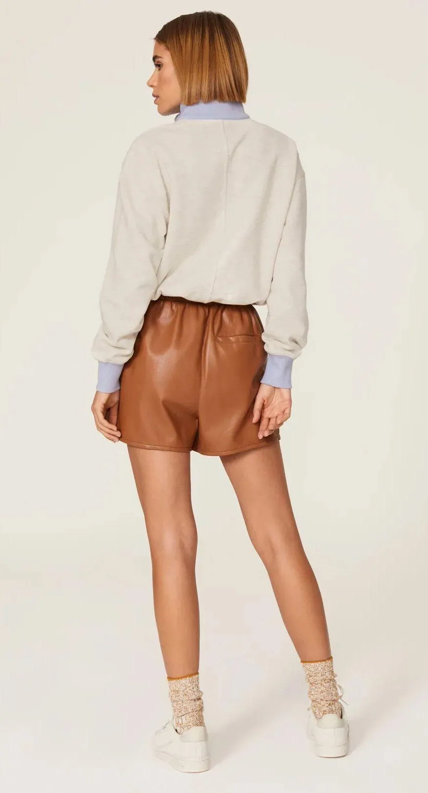 Alys colorblock cotton-blend half-zip sweatshirt sweater size S small - Image 4