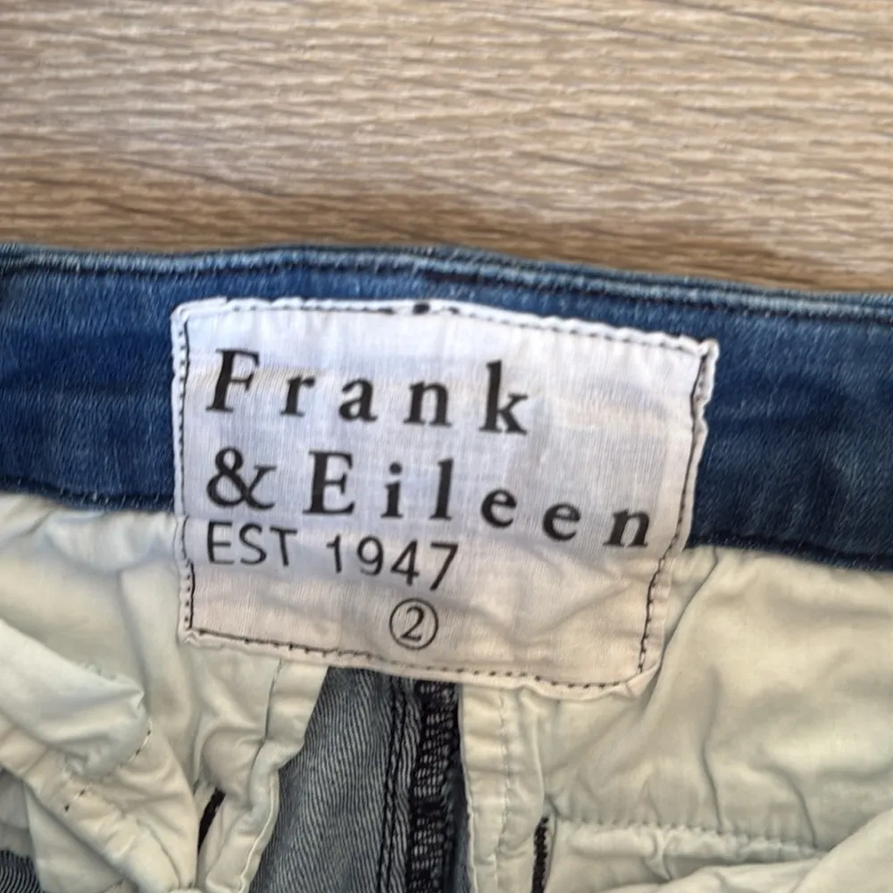 FRANK & EILEEN Wicklow Italian Jeans Raw Hem 1977 Blue Denim Wash 2 - Image 7
