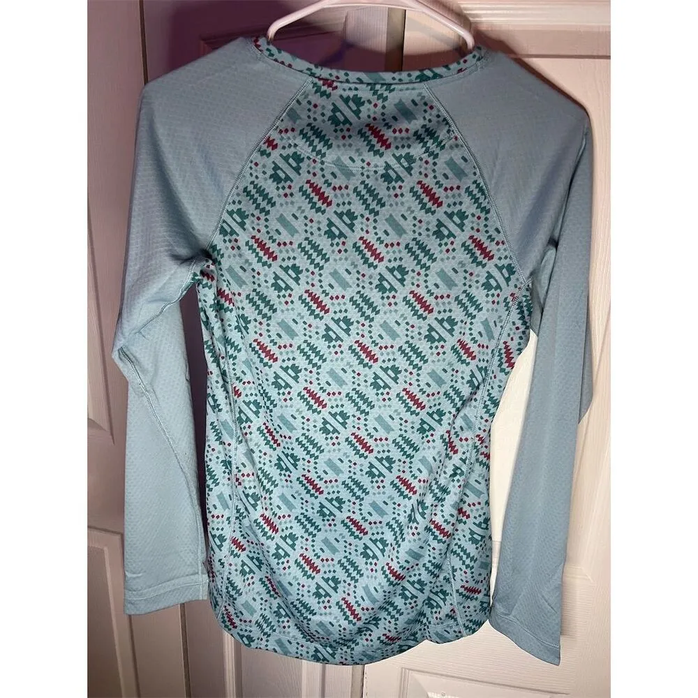 Patagonia Women's Capilene Baselayer Shirt Blue Aztec Size S - Image 2