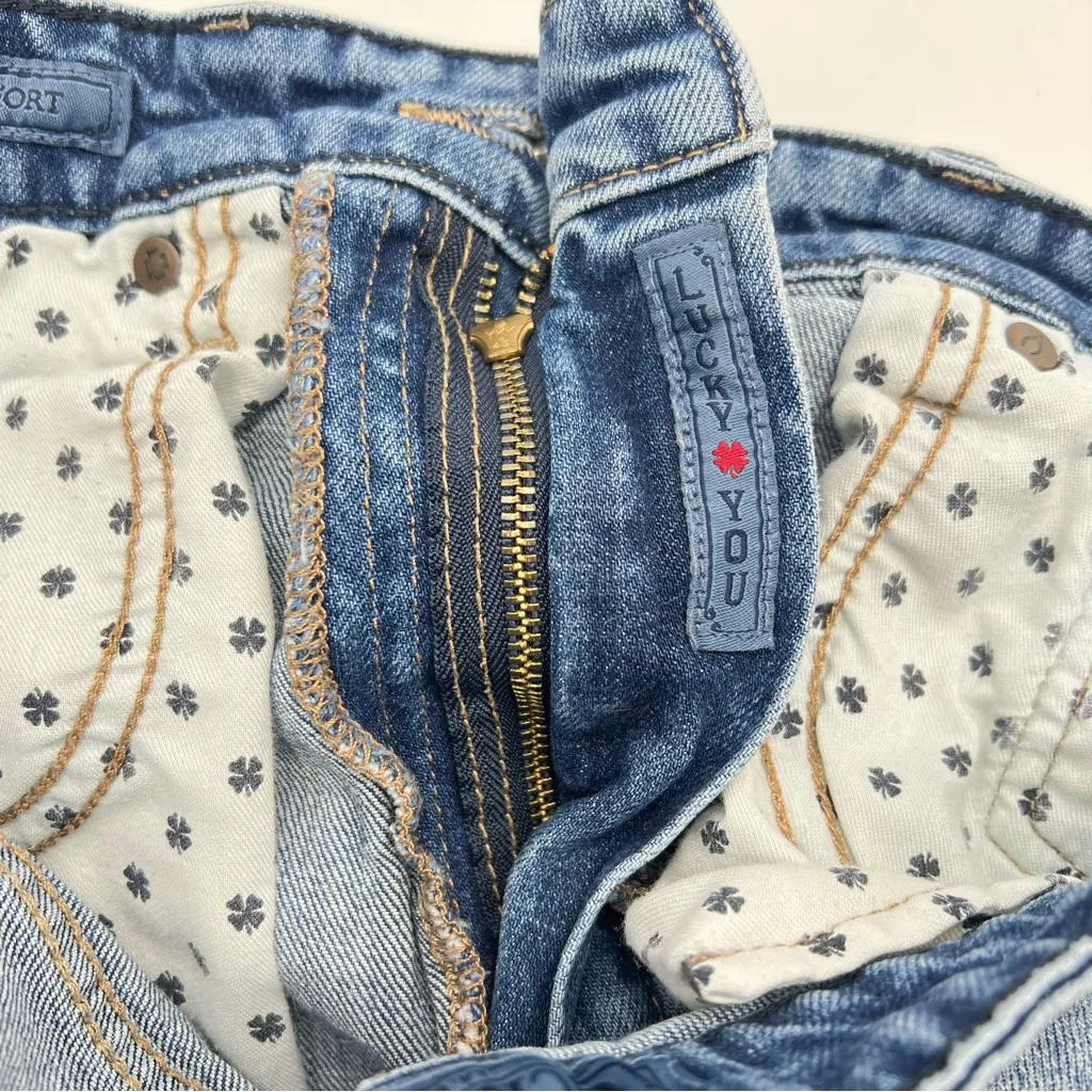 Lucky Brand Lucky Pins Shorts Light Blue Distressed Jean Shorts Size 10/30” - Image 7
