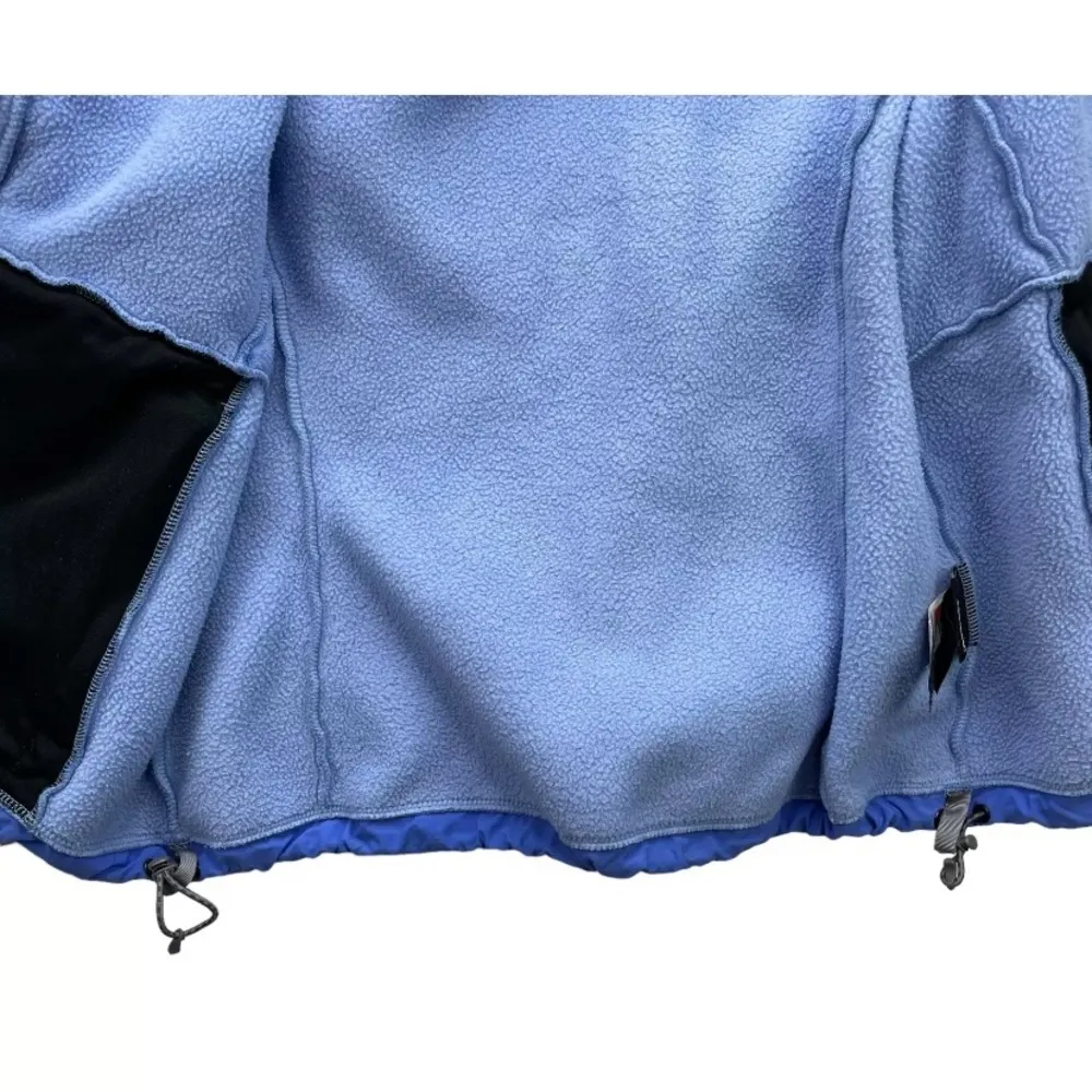 The North Face Blue fleece Jacket with Hood and Full-Length Zipper - Image 6