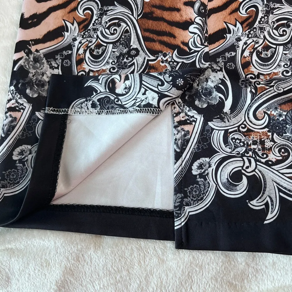 ECI  New York Women's Medium Animal Tiger Print Pencil Skirt - Image 8