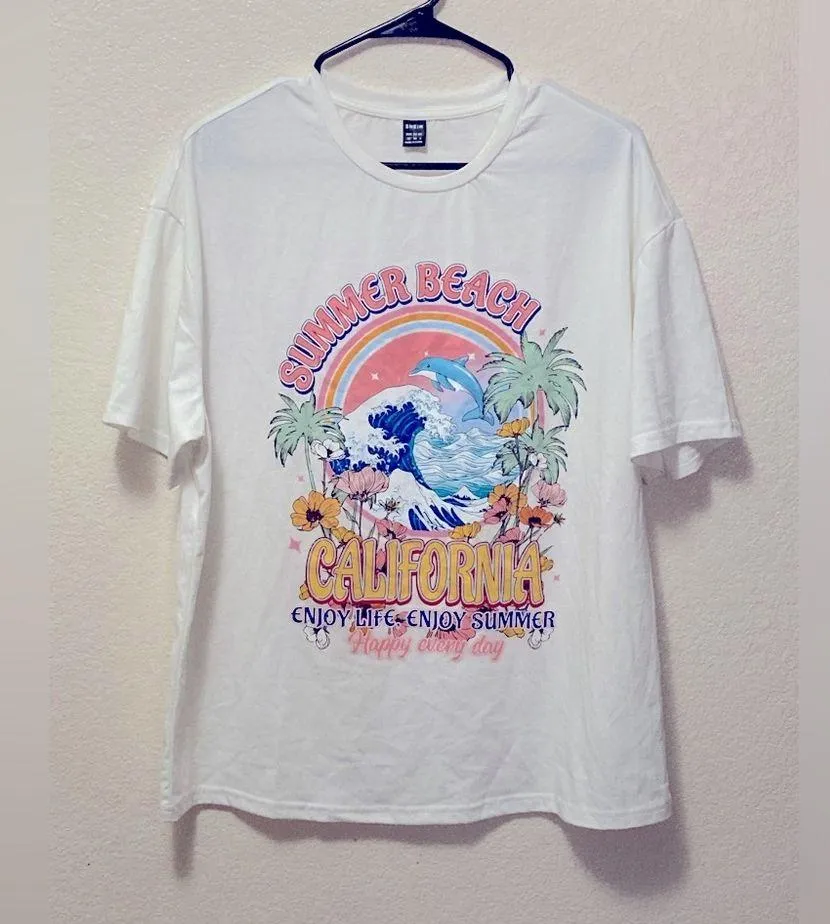 SHEIN California Dolphin Graphic T - Image 2