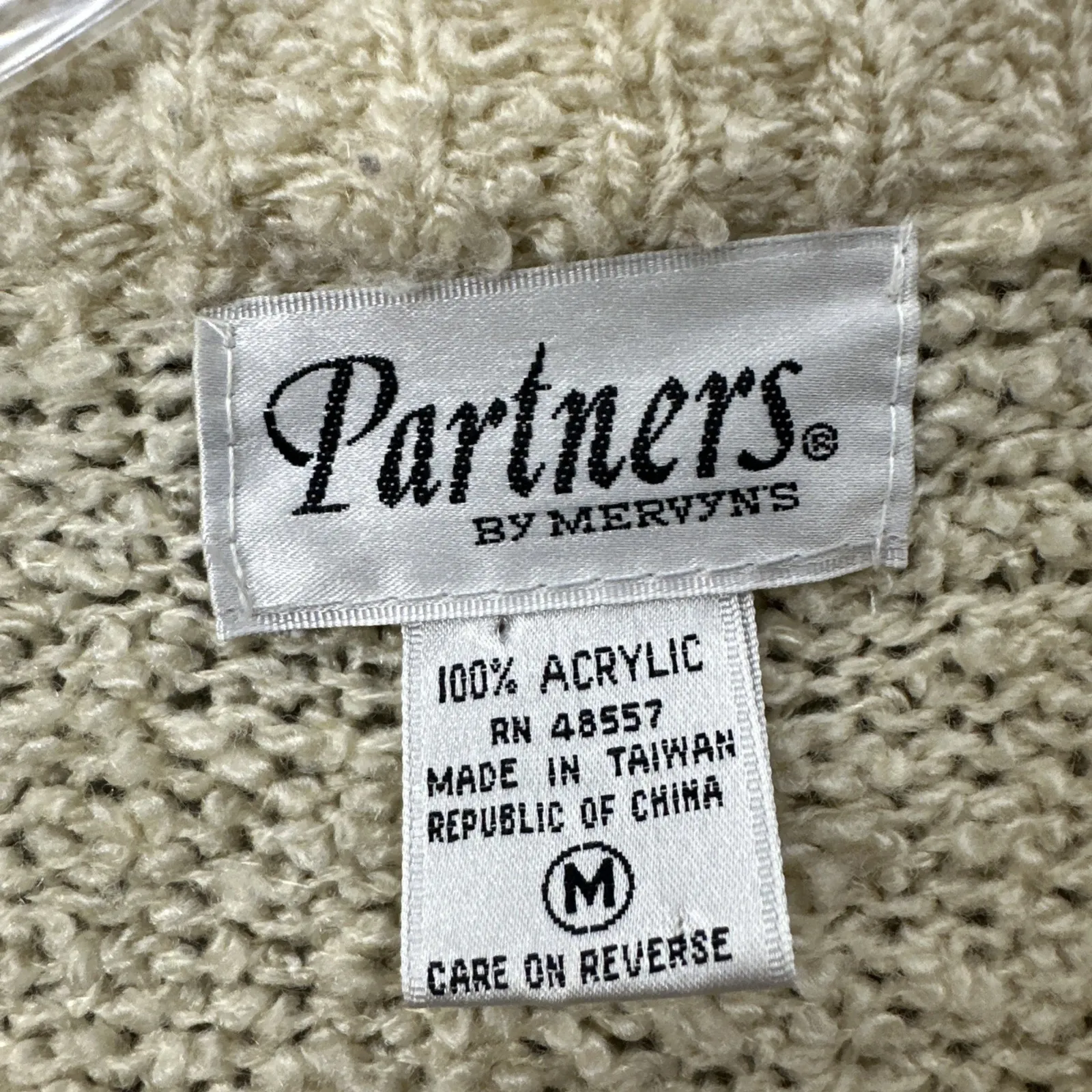 Vintage Partners By Mervyns Cardigan Sweater Preppy Academia Retro Women Medium - Image 4