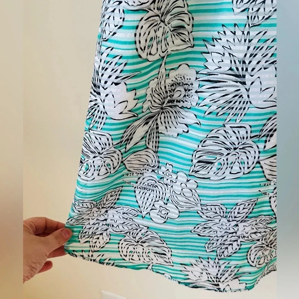 Crown & Ivy Montauk Signature Weekend Shift Dress in Mint & Navy - Size S - Image 5