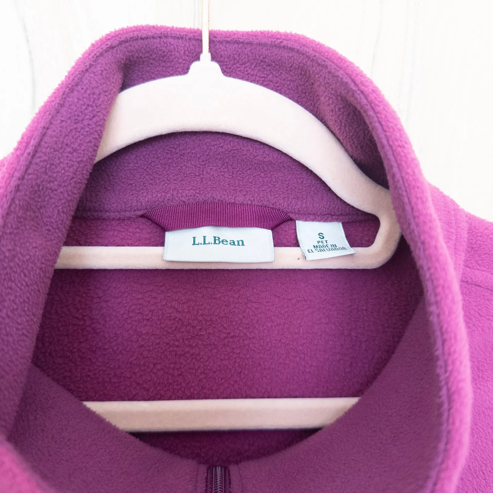 LL Bean Womens Fleece Zip Up Jacket Size S Pink Outdoor Gorpcore Athleisure Cozy - Image 4