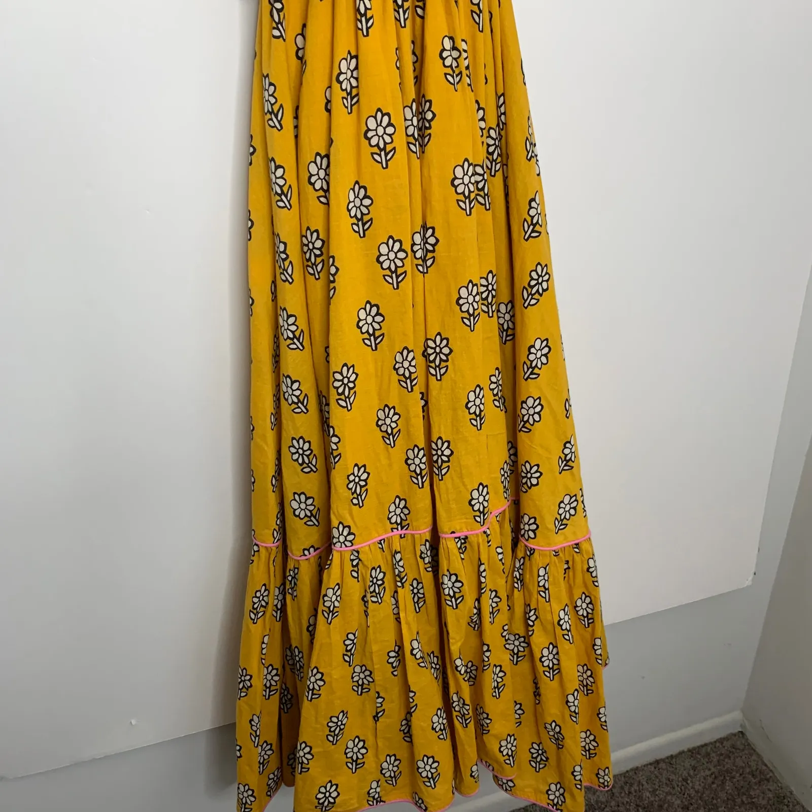 Rhode Resort Yellow Flower Frida Dress Womens Large - Image 14