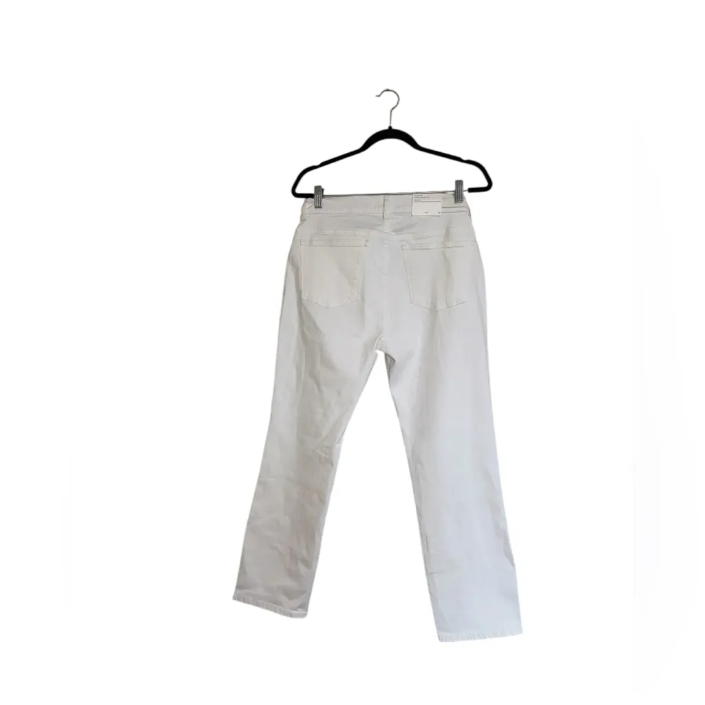 NWT $209 DL1961 Mara Straight Mid Rise Instasculpt Ankle Jeans White SZ-30 - Image 11