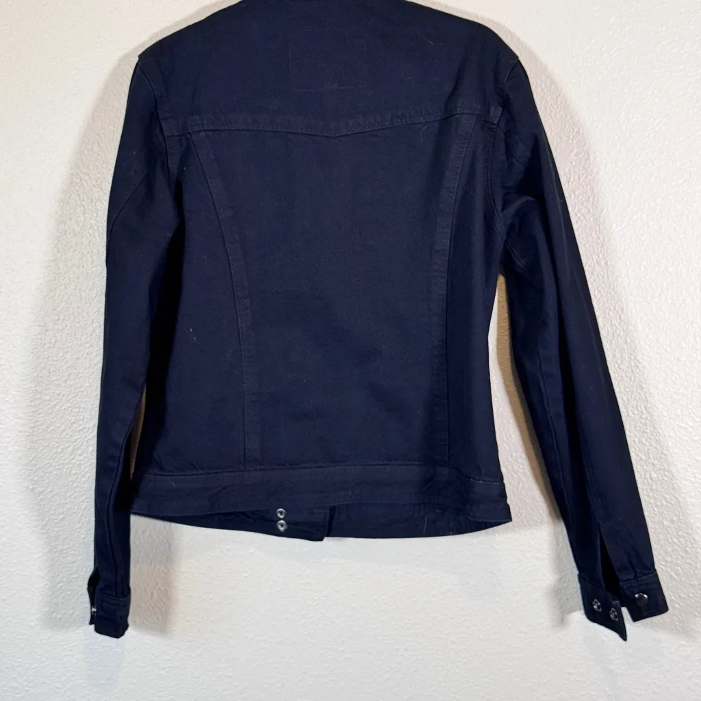 Milwaukee Leather Black Denim Studded Moto Jean Jacket Women XL Bikercore Grunge - Image 2