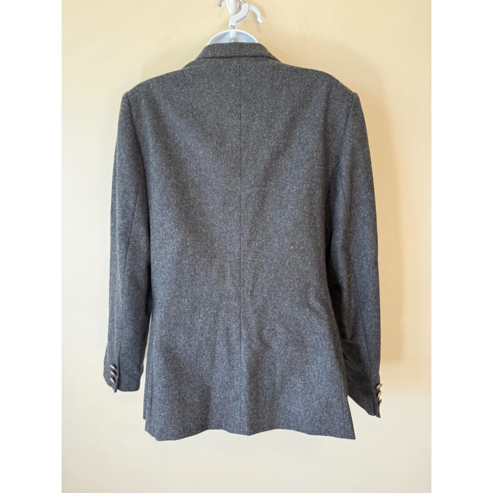 Worthington Wool Blazer Gray Gold Crest Buttons Japan Made Vintage Size 10‎ - Image 5