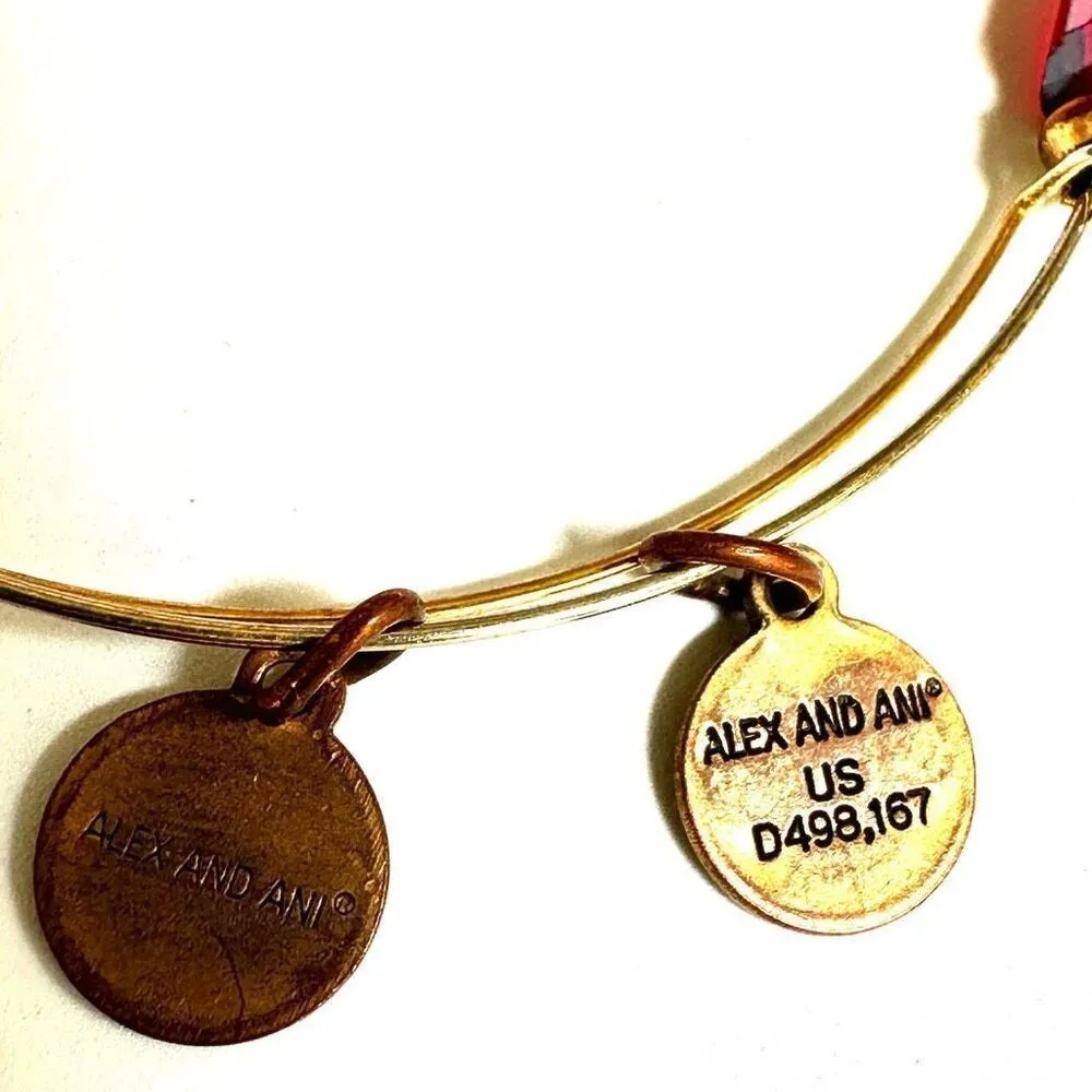 Alex and Ani Pomegranate Seeds of Promise Beaded gold tone Bangle - Image 7