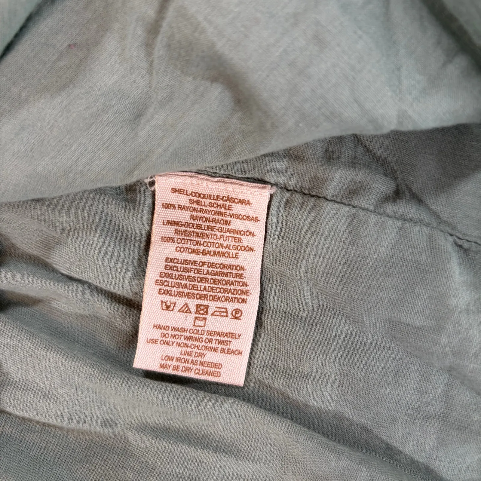 Free People women’s sage green Emma embroidered tent dress. Size XS. Boho. - Image 4