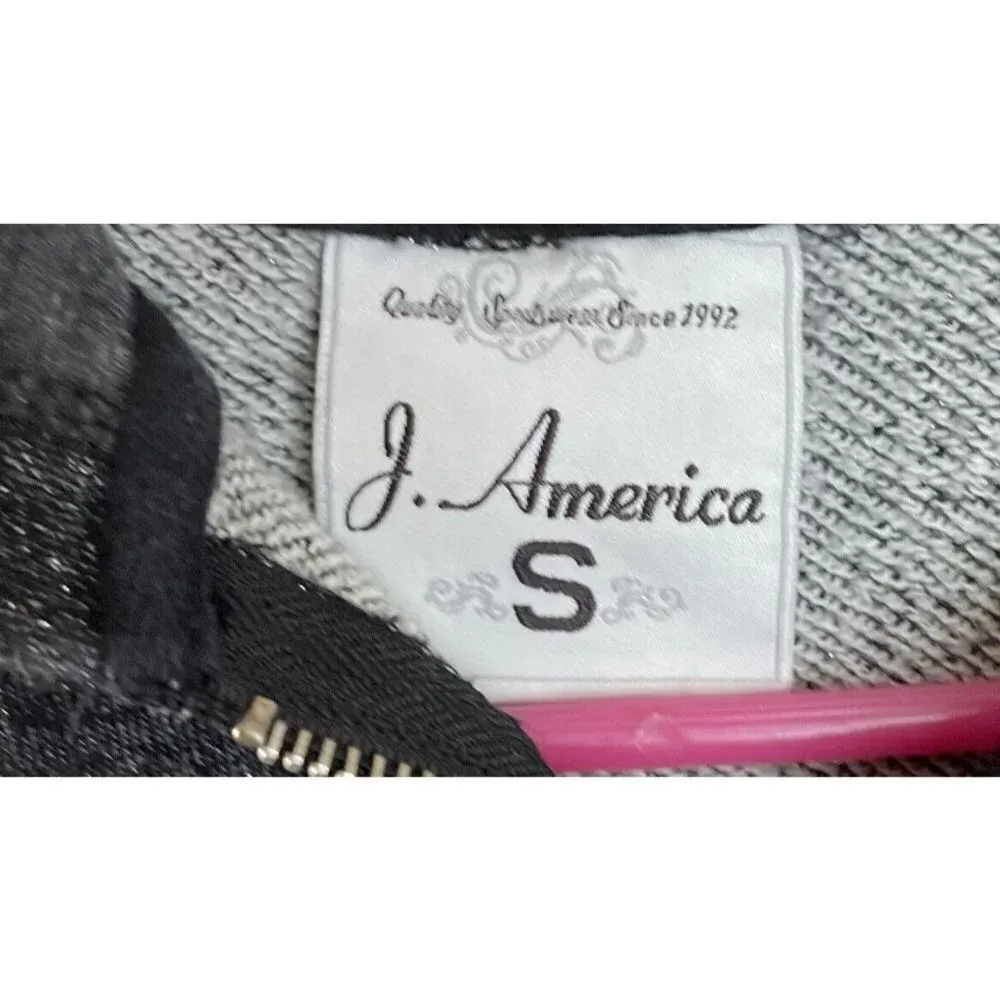 PBR Professional Bull Riders Womens‎ Black Metallic Full Zip Hooded Jacket Small - Image 4