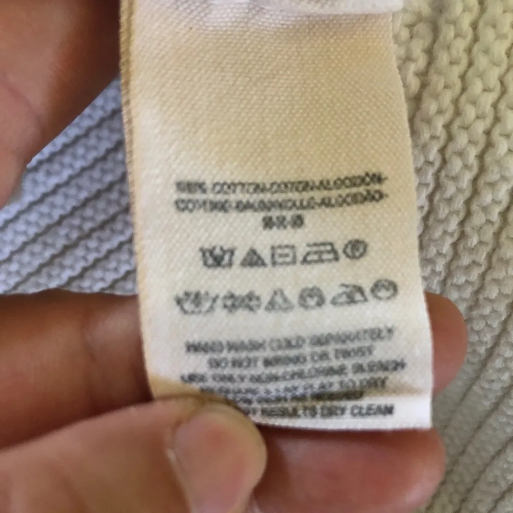 Off Shoulder Ivory V-neck Balloon Sleeve Knit Woman Sweater Small - Image 11