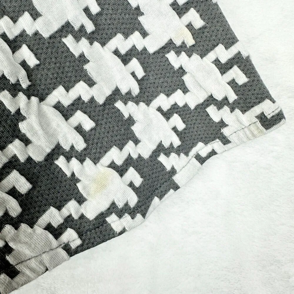 Calessa Houndstooth Flare Bell Sleeve Top Size 1X V - Image 4