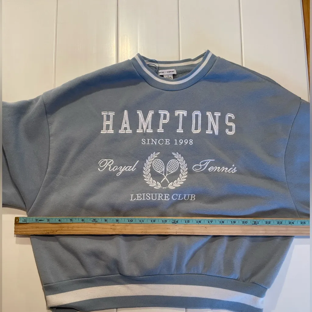 Better Together Hamptons Royal Leisure Tennis Club Oversized Crew Neck, Size S Blue - Image 6