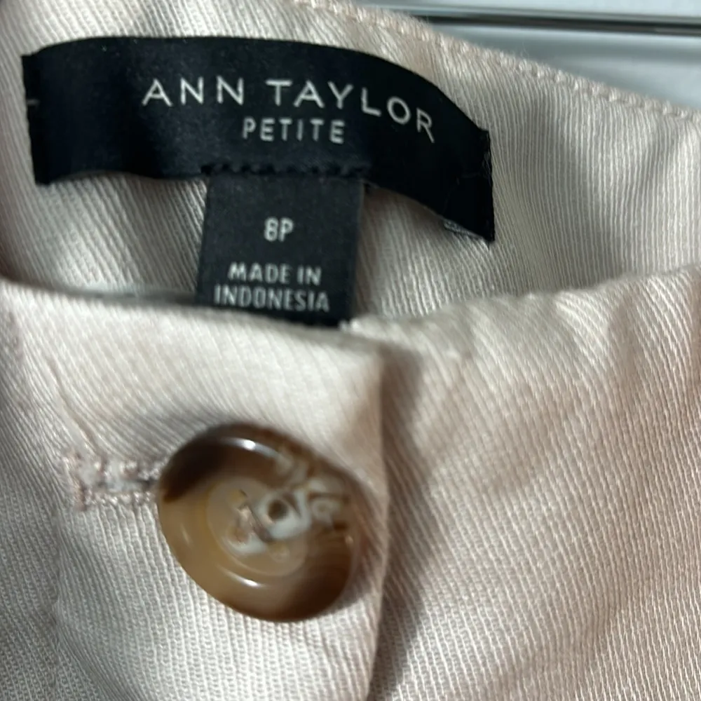 NWT Ann Taylor high rise, wide leg full length pant size 8 Petite. linen - Image 4