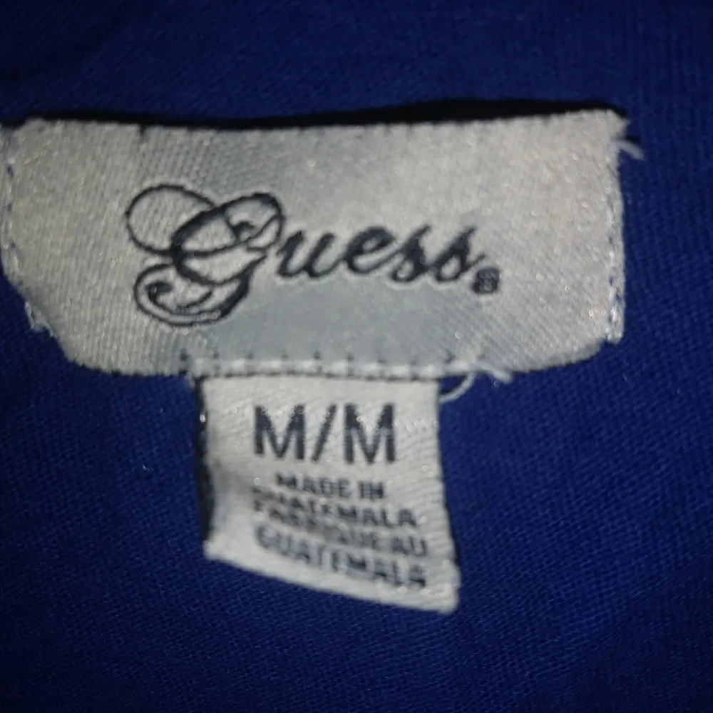 GUESS L.A. M Royal Blue Silver Spellout Top - Image 3